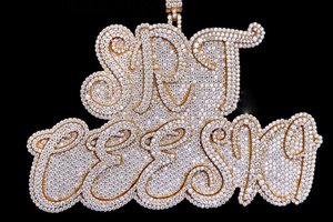Colgante de Lujo Hip Hop con Diamantes Moissanite VVS de Plata de Ley 925 Bañada en Rodio, Brillante y con Incrustaciones de Diamantes, Ideal para Regalo - Product Image 4