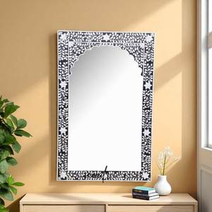 Luxury <b>Wall</b> Mounted Bone Inlay <b>Mirror</b> Frame Featuring Artistic Craftsmanship And Modern Interior Styling from india - Product Image 4