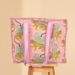 Artisan Handcrafted Quilted Cotton Tote <b>Bag</b> One of a Kind Floral Print <b>Boho</b> Statement <b>Bag</b> Lightweight Travel Or Beach <b>Bag</b> - Product Image 1