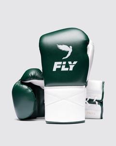 Guantes de boxeo de piel auténtica de alta calidad, personalizados en verde y blanco, con cordones, para combate de boxeo y gimnasio. - Product Image 6