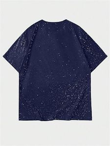 Camiseta de Lujo para Hombre con Logotipo Estampado en Plata y Pedrería, Estilo Urbano, Venta al por Mayor, Fabricante OEM - Product Image 2