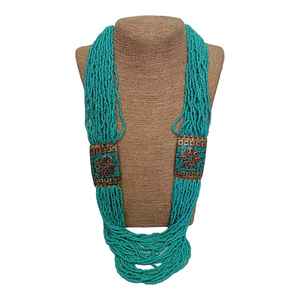 Venta al por mayor bohemio de moda con cuentas mosaico colgante collar creativo artesanía joyería para Aniversario de moda WA0003 para - Product Image 1