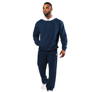 Pantalones Deportivos de Felpa para Hombre, Color Azul Denim, Corte Recto, Algodón, Personalizables con Logotipo, Suministro al Por Mayor - Product Image 3