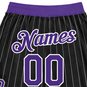 Pantalones Cortos de Baloncesto Sublimados en Morado y Negro para Hombre, Ropa Deportiva Ligera de Poliéster, Pantalones Cortos para Partidos de Equipo, Ropa de Competición - Product Image 6