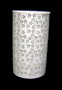 Juego de 2 Recipientes Metálicos Decorativos Azul Claro, Patrones Circulares Cortados con Láser, Frascos de Almacenamiento Cilíndricos con Tapas, Marca Kamran, Uttar - Product Image 5