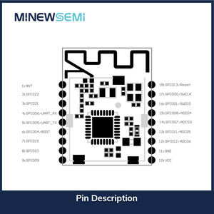 低コスト ME52BS02 OM6626 UART 透明性 BLE モジュール 1MB フラッシュ低ワイヤレス RF モジュール マスター スレーブ モジュール - Product Image 5