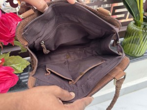 Bolso de Hombro de Cuero Genuino, Nuevo, Hecho a Mano, Estilo Bohemio, Diseño Occidental, Multiusos - Product Image 6