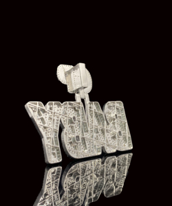 Pendentif personnalisé Ice Legacy en acier inoxydable avec cristaux CZ, motif galaxie, breloque en strass, style hip-hop, bijoux unisexes, cadeau - Product Image 3