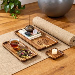 Bandeja de Servir Extra Grande de Madera Rústica, Bandeja para Desayuno, Té, Café, Otomana - Product Image 4