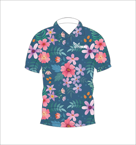 Polo Personalizado con Estampado Floral, Manga Corta, Transpirable, de Algodón, para Golf, Diseño Estampado, Ropa Casual, Estilo Veraniego - Product Image 3