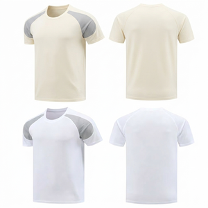 T-shirt Homme Personnalisé en Gros, Léger, Séchage Rapide, Anti-humidité, Haut Athlétique Respirant avec Panneaux en Maille Grise, Coupe Slim - Product Image 1