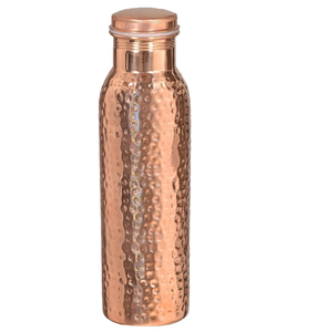 Bouteilles d'eau en cuivre de haute qualité à prix avantageux, martelées et polies miroir. - Product Image 5