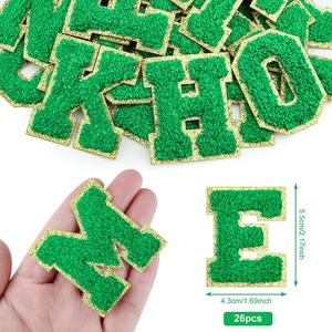 แพทช์ตัวอักษรเชนีลปักโลโก้เหล็ก 3 มิติแบบกำหนดเอง แพทช์ตัวอักษรผ้าทวิลสีสันสดใสแบบติดเองสำหรับหมวก ปี 2026 - Product Image 1