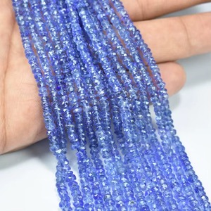 Natural Tanzanite Faceted Rondelle Gemstone Beads 3MM 4MM Tanzanite Beads Strand For Jewelry Making Wholesale Price Bulk Supply - Product Image 2