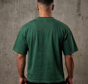 T-shirt à manches courtes brodé effet vieilli pour homme – Style décontracté streetwear - Product Image 2