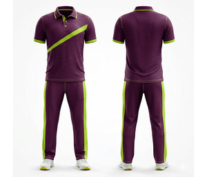 Custom Full Sublimation <b>Cricket</b> Uniform Manufacturer | Men Women Youth <b>Cricket</b> Wears Polo Shirt and Trouser Full Team - Product Image 1