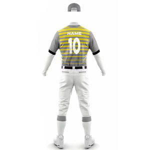Custom Colors <b>Men's</b> Baseball Uniform Set High Quality Breathable Quick Dry Cotton Spandex Silk Sportswear - Product Image 5