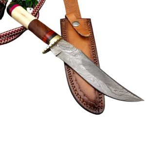 Couteau Bowie personnalisé haut de gamme avec lame fixe robuste pour le camping en plein air, la chasse, la randonnée, l'exploration en milieu sauvage et la vente en gros - Product Image 1