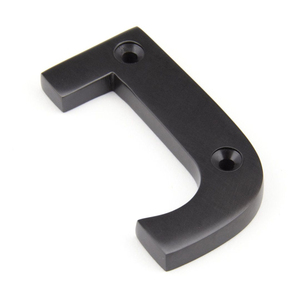 Letra J de hierro fundido negro mate, resistente a la intemperie, para puerta exterior, alfabeto metálico, señalización de dirección, placa para pared, puerta, buzón, hogar - Product Image 1
