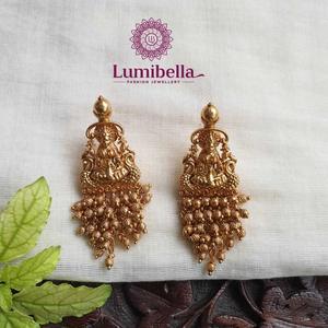 Lakshmi Freshwater Pearl Stud Earrings in Rose Gold Plated Bezel Setting - Product Image 6