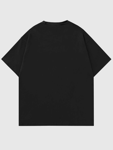 Camiseta de Gran Tamaño para Hombre con Estampado DTG, Algodón Premium, Estampado Gráfico Personalizado, Cuello Redondo, Manga Corta, Estilo Urbano Informal - Product Image 2