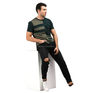 Venta al por mayor de los hombres 100% algodón gimnasio camiseta personalizada Muscle Fit transpirable Jersey Delgado cuello redondo diseño Casual - Product Image 2