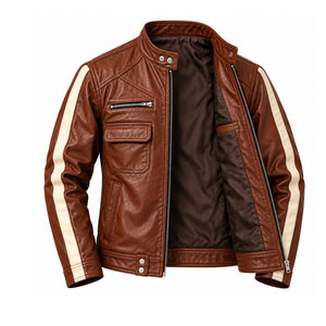 Wholesale Latest Design Breathable <b>Men</b> Winter <b>Jacket</b> Best Quality Top Selling <b>Lightweight</b> <b>Men</b> Leather <b>Jacket</b> For Online <b>Sale</b> - Product Image 3
