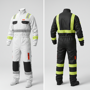 Wholesale Custom Men Mechanics <b>Construction</b> Clothing Workwear Safety Reflective Coverall Workwear <b>Overalls</b> hi vis coverall - Product Image 6