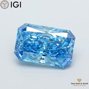 เพชรคุณภาพเยี่ยม 2.50 กะรัต ผลิตในห้องปฏิบัติการด้วยวิธี CVD ความใสระดับ VS1 สีฟ้าสดใสทรงรัศมี พร้อมใบรับรอง IGI สำหรับแหวนหรู - Product Image 1