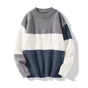 Pull en maille surdimensionné pour homme avec ceinture, doublure respirante en laine gaufrée, logo personnalisé, tricot uni, grande taille, extra-long, collection automne - Product Image 4