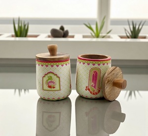 โถเก็บของไม้สไตล์ธรรมชาติพร้อมลายพิมพ์เคลือบเงา โถใส่ผลไม้อบแห้งและกล่องเก็บของทำมือ ราคาดีที่สุด - Product Image 5
