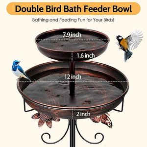 Bebedero para Pájaros de Metal de Fabricante Confiable con Acabado Atractivo para Decoración de Jardín y Actividades de Alimentación de Aves - Product Image 2