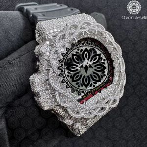 Montre de luxe Charm_Jewells en acier inoxydable, boîtier 40 mm, cadran analogique, verre, chronographe, mouvement mécanique, date automatique, bracelet en caoutchouc, étanche - Product Image 3