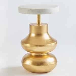 Mesa Auxiliar de Aluminio de Lujo Silenciosa de Alta Calidad, Muebles de Primera Calidad, Detalles Metálicos, Mesas Otomanas para Sala de Estar, Hogar y Hotel, Latón - Product Image 3