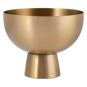 Bol de service décoratif en acier inoxydable doré de luxe, centre de table minimaliste, écologique, compatible lave-vaisselle pour la maison et l'hôtel - Product Image 2