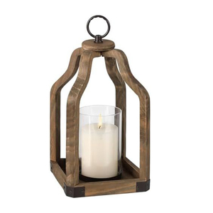 โคมไฟไม้หลังคาโลหะสีดำพร้อมลายกากบาทสำหรับตกแต่งบ้าน - Product Image 3