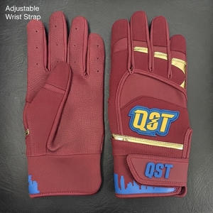 Gants de frappe de baseball personnalisés avec logo, poignet réglable, gants de frappe réglables avec grip antidérapant, gants de sport de baseball pour équipe - Product Image 3