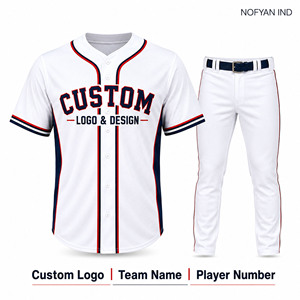 NOFYAN IND OEM/ODM ชุดเบสบอลแบบกำหนดเองปี 2026 เสื้อเจอร์ซีย์และกางเกงสำหรับผู้ชาย สีกรมท่า แดง ขาว พิมพ์ลายดิจิทัล ผ้าโพลีเอสเตอร์ระบายอากาศได้ดี - Product Image 2