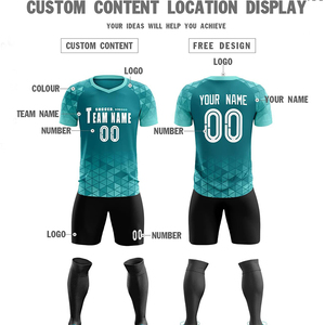 Tenue de football personnalisée pour hommes, en polyester léger, kit de football OEM, vêtements d'équipe respirants, maillot de football imprimé pour l'entraînement et les matchs - Product Image 3