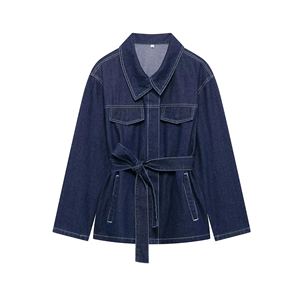 Traje de Mezclilla para Mujer, Diseño Nuevo de Primavera/Verano, Holgado, con Bolsillos, Personalizado, al por Mayor, Atuendo Elegante - Product Image 3