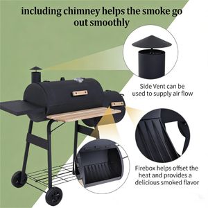 เตาบาร์บีคิวถ่านดำสำหรับปิกนิกในสวนหลังบ้าน อุปกรณ์ทำอาหารกลางแจ้ง - Product Image 3