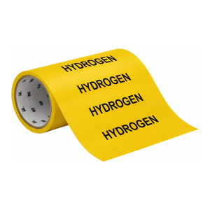 เครื่องหมายท่อไฮโดรเจนแบบม้วน Brady HYDROGEN สำหรับการระบุตำแหน่งท่อไฮโดรเจนภายในและภายนอกอาคาร - Product Image 2