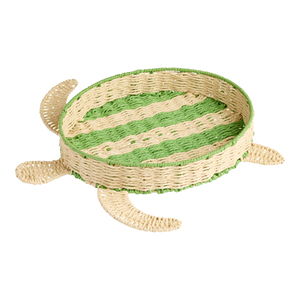 Handwoven Seagrass Turtle Shaped Basket Tray Natural Eco Friendly Wicker Storage Organizer for Kids Room Decor OEM Supplier - Product Image 3
