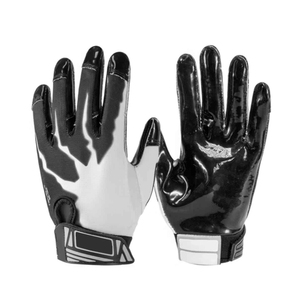 Gants de football de haute qualité ultra-adhérents pour jeunes et adultes, en cuir respirant avec logo imprimé et poignées antidérapantes - Product Image 5