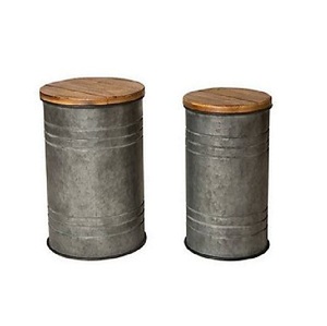 Industry Trending <b>Set</b> Of 2 American Style Metal Food Storage Canister With Lid Finished For Kitchen Ware Food Storage Canister - Product Image 1