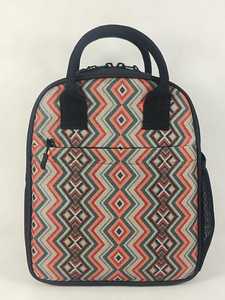 Sac à déjeuner scolaire personnalisé de haute qualité, grande capacité, isotherme, motif géométrique, fermeture éclair, portable, pour le rangement des aliments - Product Image 1