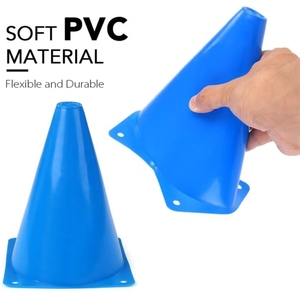 Conos de entrenamiento resistentes a la intemperie, conos de goma para deportes al aire libre, conos de goma flexibles y duraderos, irrompibles, fabricante de conos de goma para entrenamiento. - Product Image 2