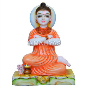 Estatua de Sripada Srivallabha de mármol de Makrana |   Guru Idol de Mármol Premium - MALIYAS - Product Image 1