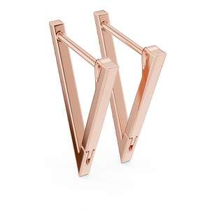 Pendientes de Barra Redondos Minimalistas de Lujo en Oro Rosa de 10K con Diamantes Cultivados en Laboratorio, Edición Limitada Especial para Mujer, Disponibles en 14K y 18K - Product Image 3