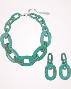 Collar de resina rosa con flecos y cuentas de madera, joyería de moda para mujer, accesorio de disfraz, collar llamativo hecho a mano - Product Image 5